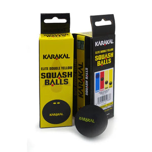 Karakal Double Yellow Dot Squash Balls x 12