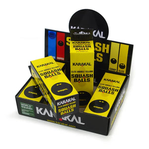 Karakal Double Yellow Dot Squash Balls x 12