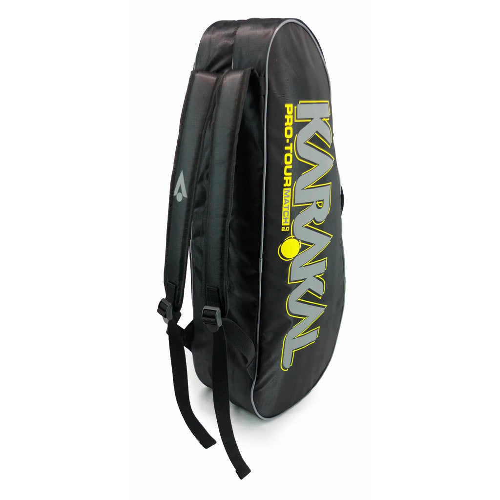 Karakal Pro Tour 2.0 Match, 4 Racket Bag with Yellow Trim