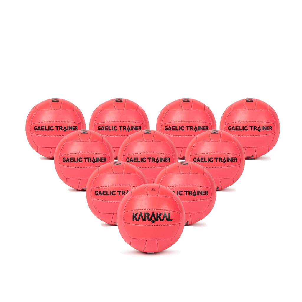 Karakal Gaelic Trainer Ball Size 4 (Pink) - 10 Pack