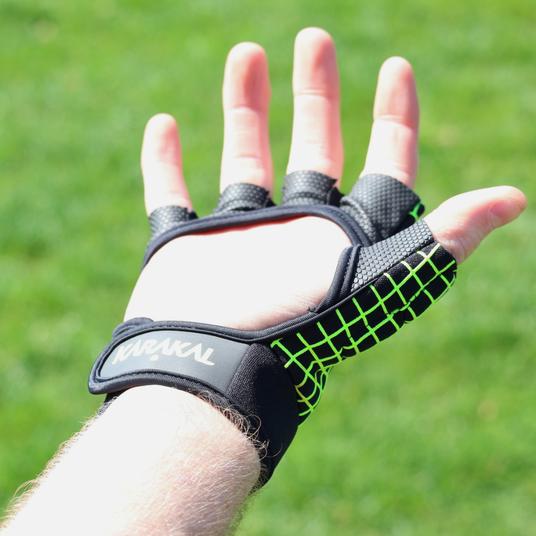 Karakal Pro Hurling Glove Black Fluo Yellow