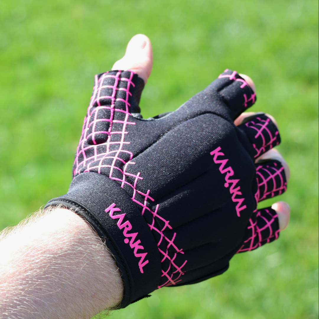 Karakal Pro Hurling Glove Black Pink