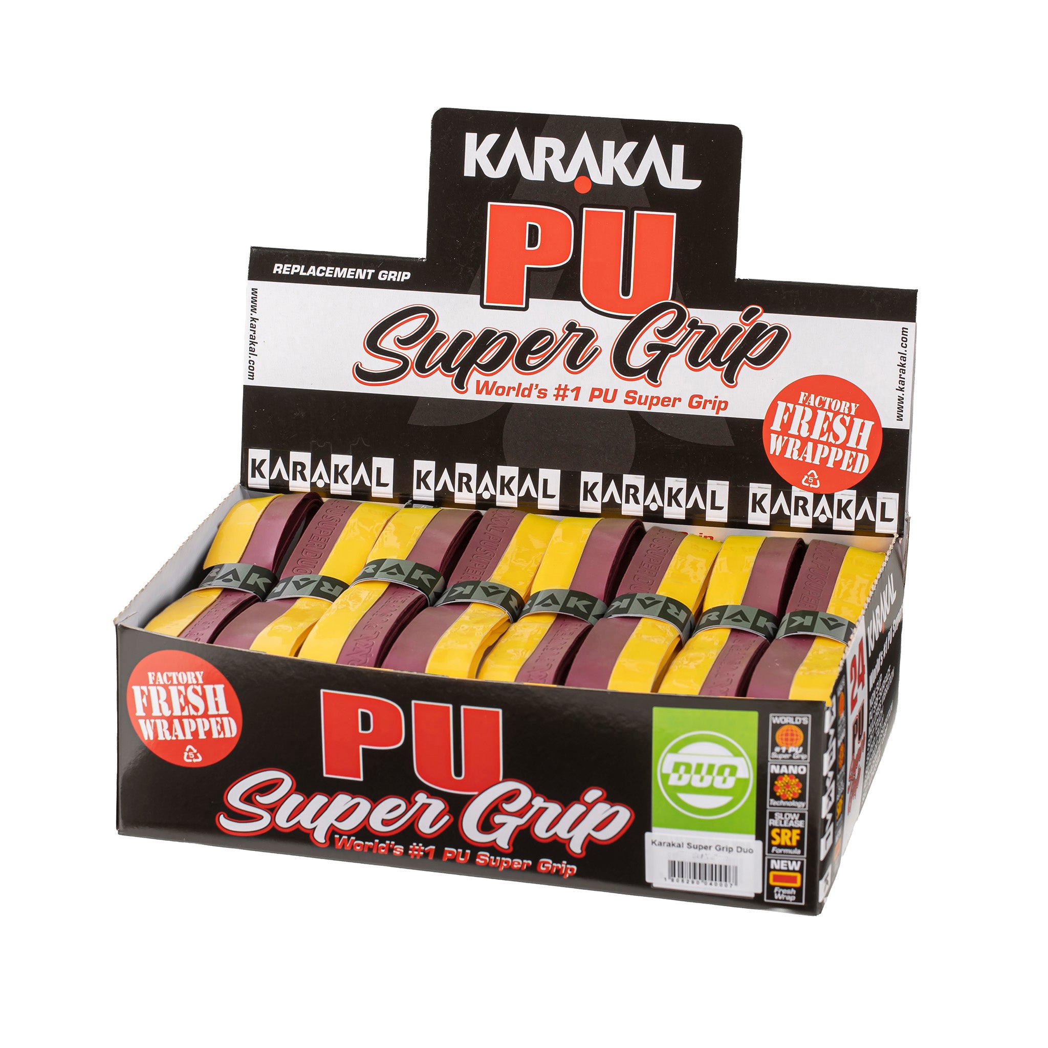 Karakal Duo Grip- Maroon/Yellow