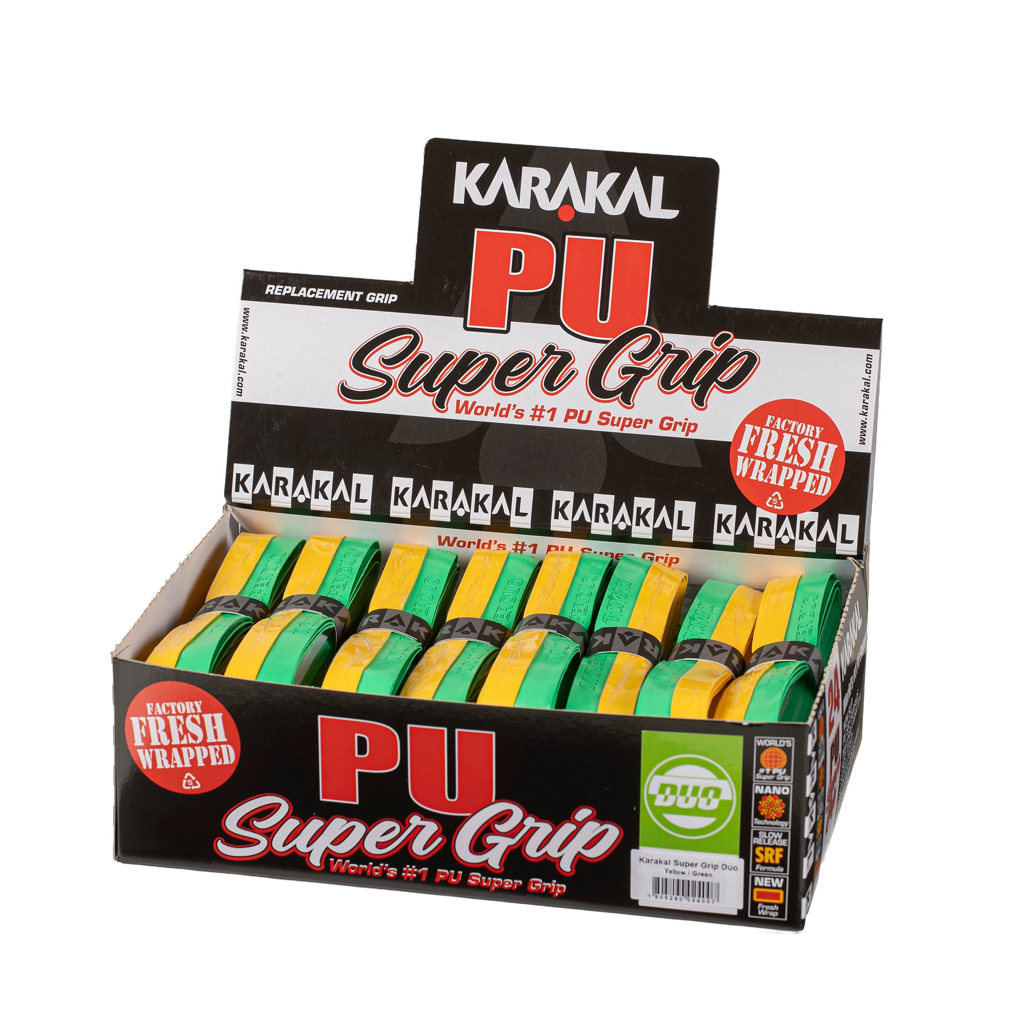 Karakal Duo Grip- Green/Yellow