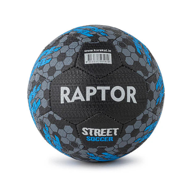 Raptor Street Soccer Ball 2.0 Neon Blue Black