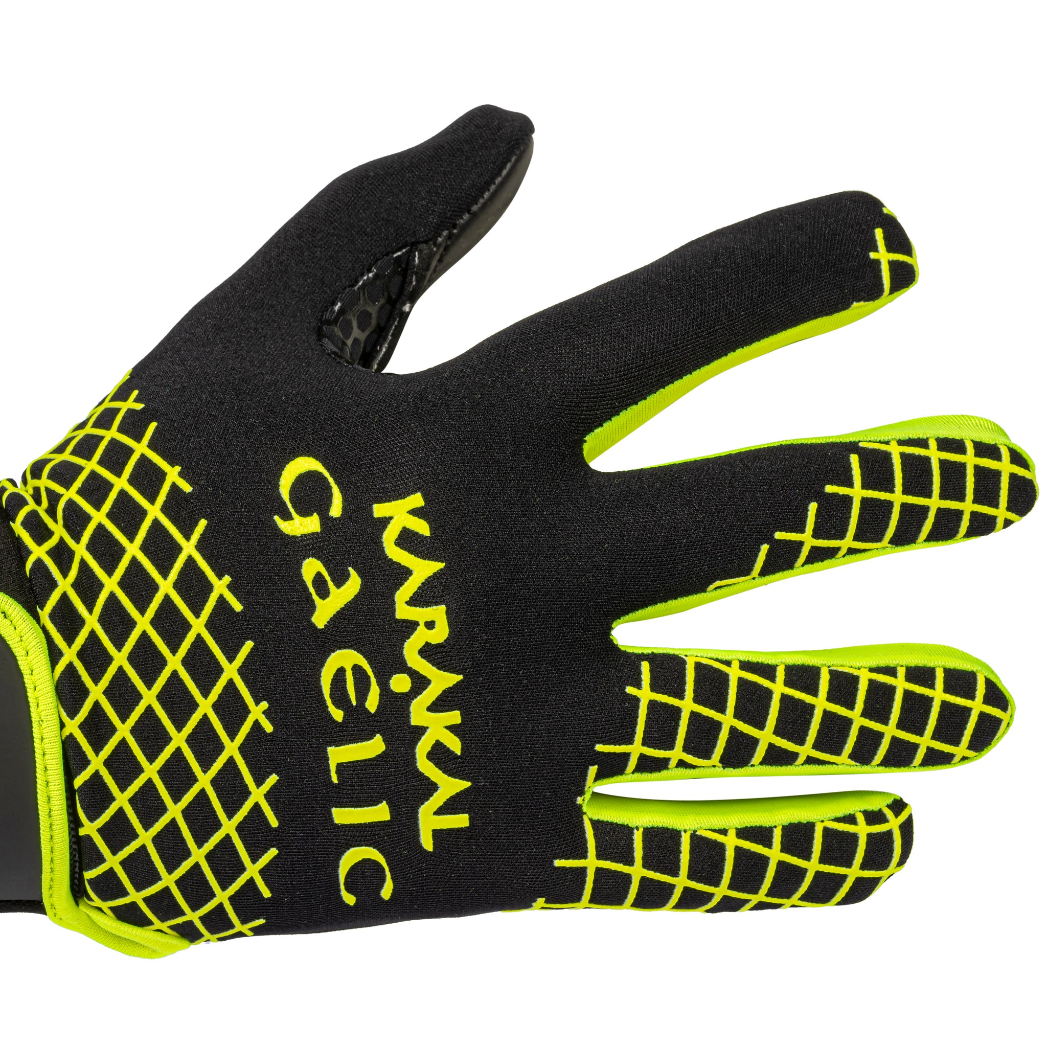 Karakal Web Gaelic Glove Black Neon Yellow