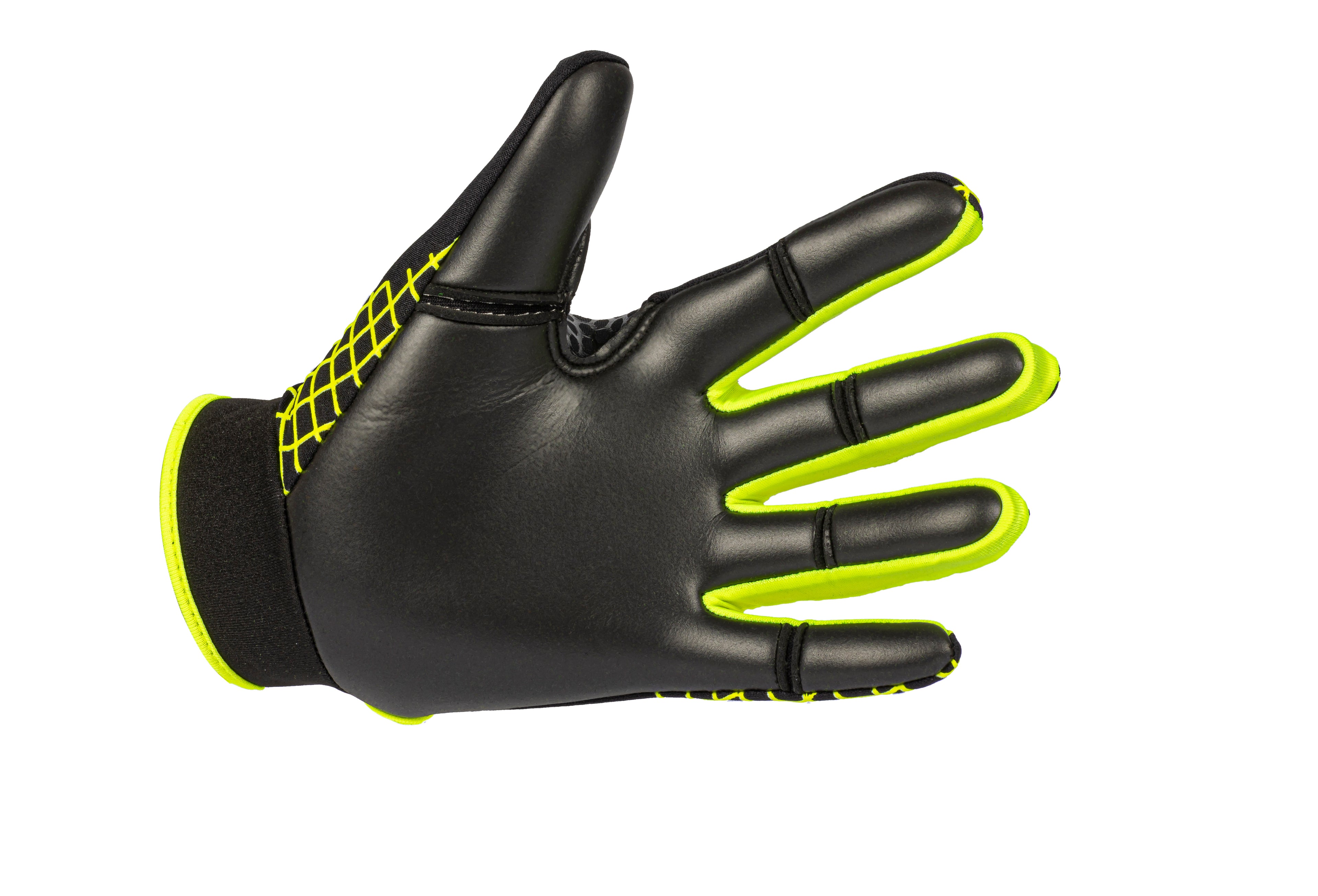 Karakal Web Gaelic Glove Black Neon Yellow
