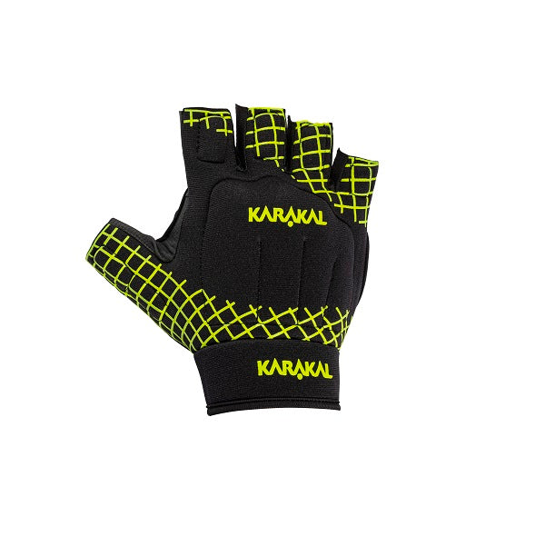 Karakal Pro Hurling Glove Black Fluo Yellow