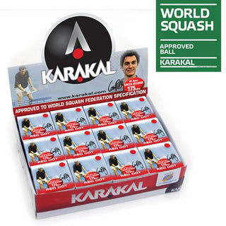Karakal Red Dot Squash Balls - Box of 12